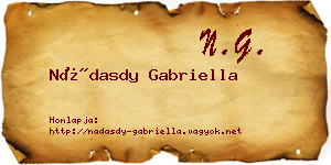 Nádasdy Gabriella névjegykártya