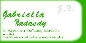 gabriella nadasdy business card